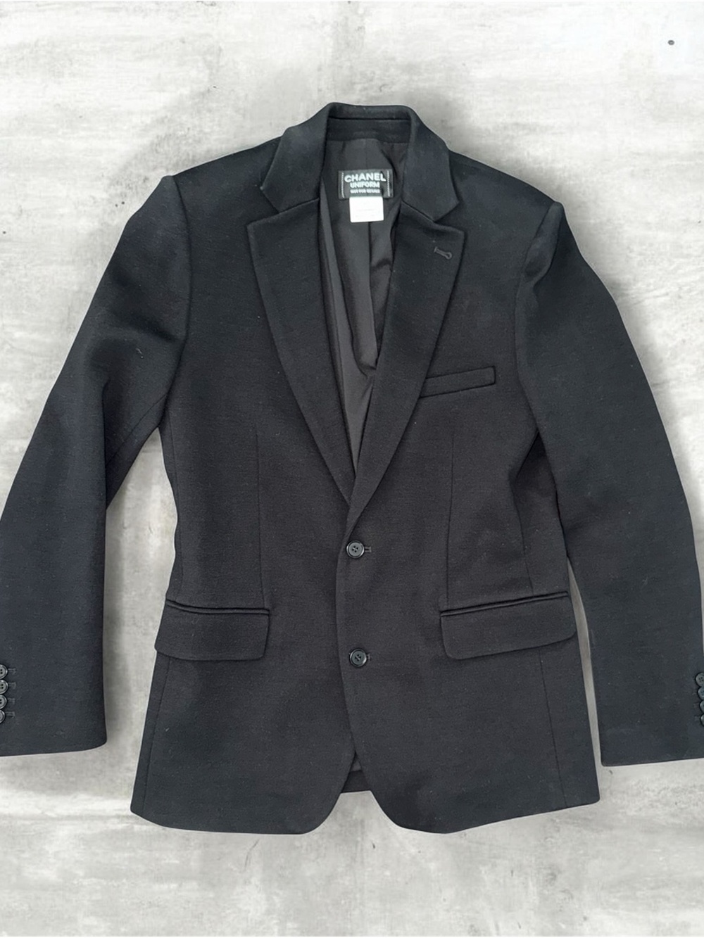 CHANEL Black Men's Two-Button Tailored Blazer - Picture 1 of 13